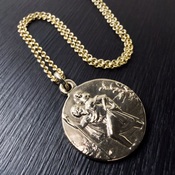 Solid 9k St Christopher Medal