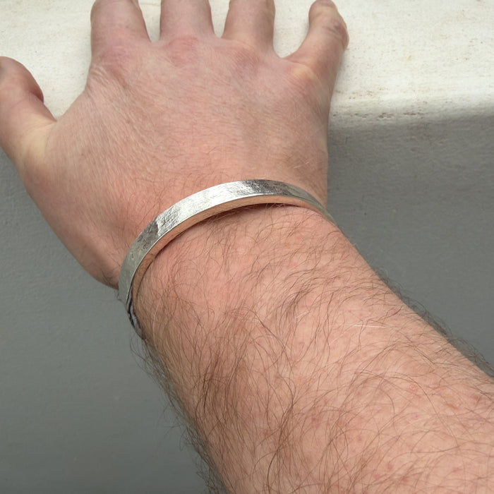 Handmade Heavy 925 Sterling Silver Cuff Bracelet