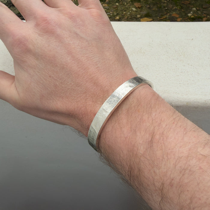 Handmade Heavy 925 Sterling Silver Cuff Bracelet