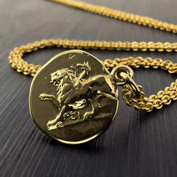 Gold Dove Coin Necklace