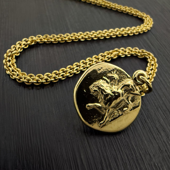 Gold Dove Coin Necklace