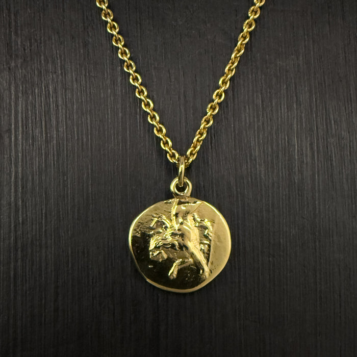 Gold Dove Coin Necklace
