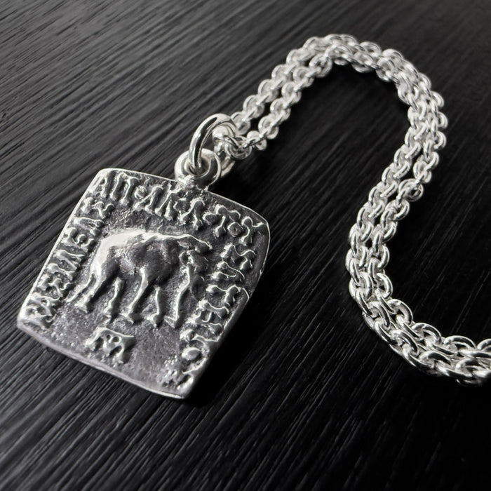 Elephant Coin Pendant Necklace