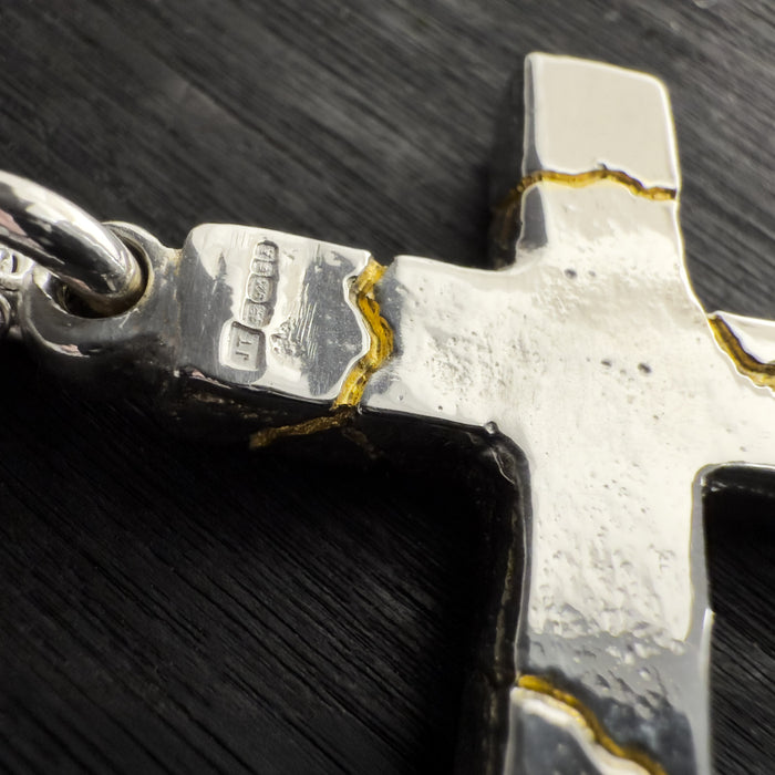 Handmade Kintsugi Inspired Cross Pendant