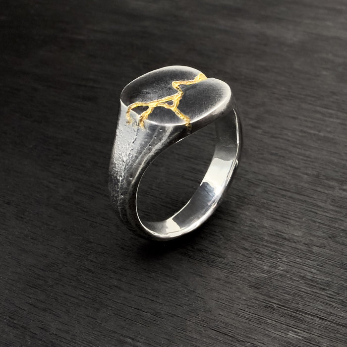 Kintsugi Signet Ring