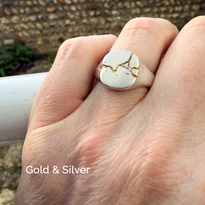 Kintsugi Signet Ring