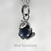mouse pendant with blue sunstone