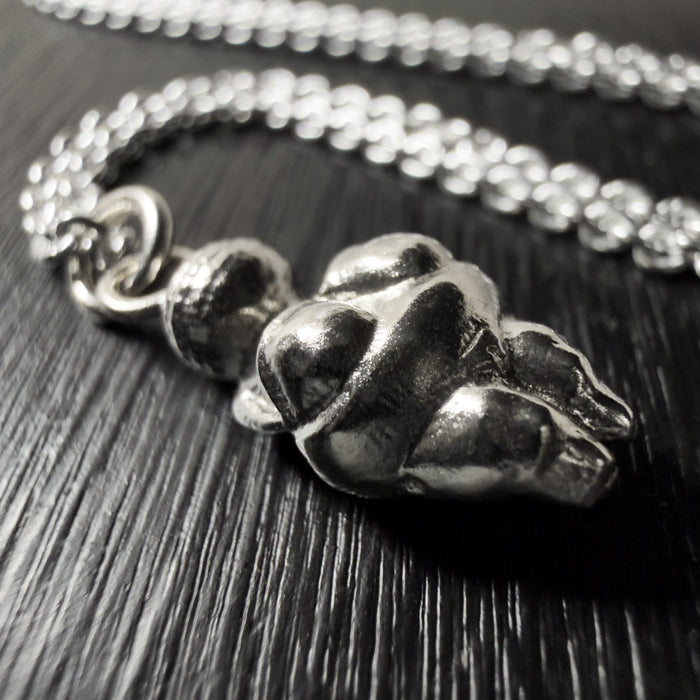 Venus Of Willendorf Silver Necklace