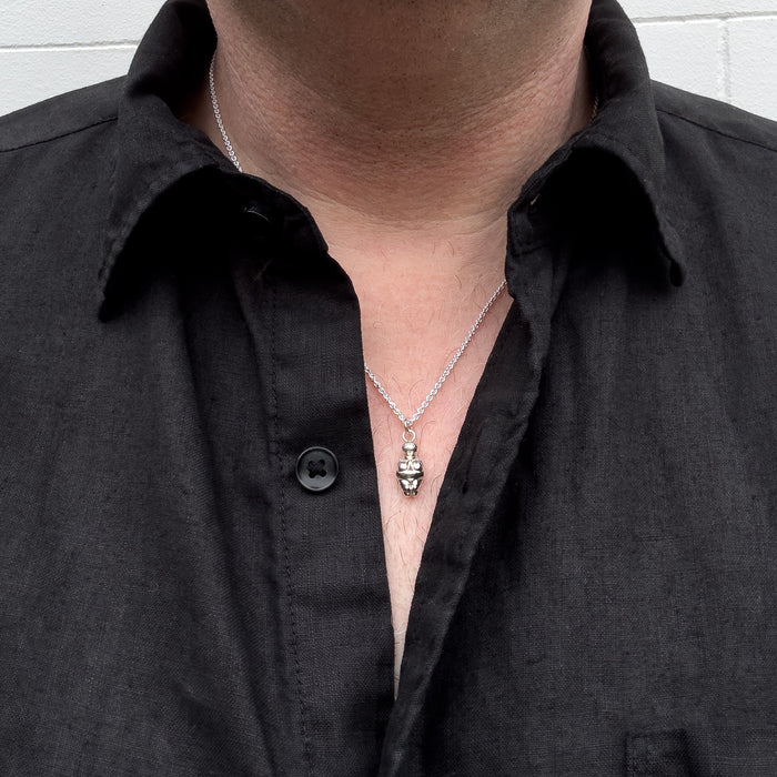 Venus Of Willendorf Silver Necklace