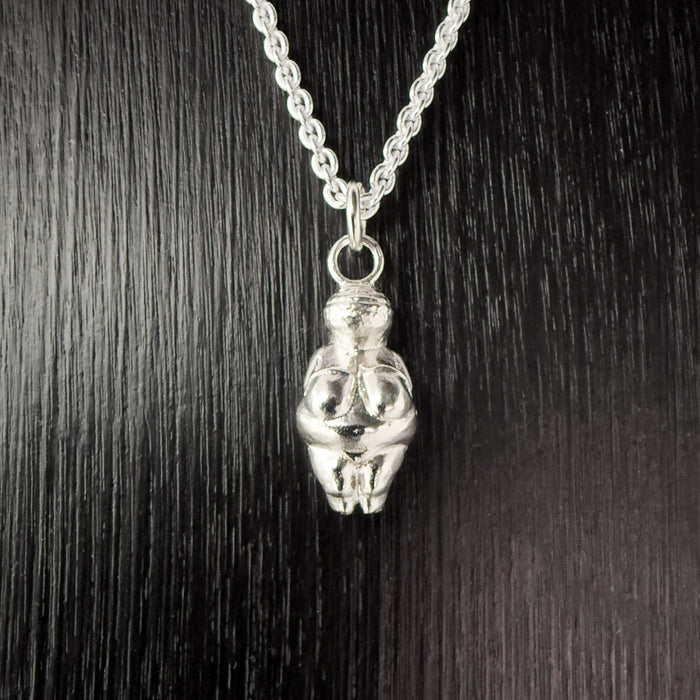 Venus Of Willendorf Silver Necklace
