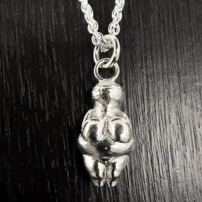 Venus Of Willendorf Silver Necklace