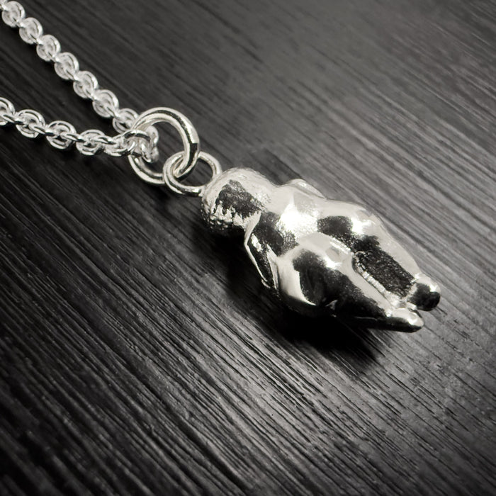 Venus Of Willendorf Silver Necklace