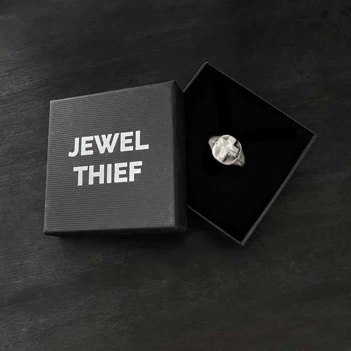 Sterling Silver Cross Signet Ring