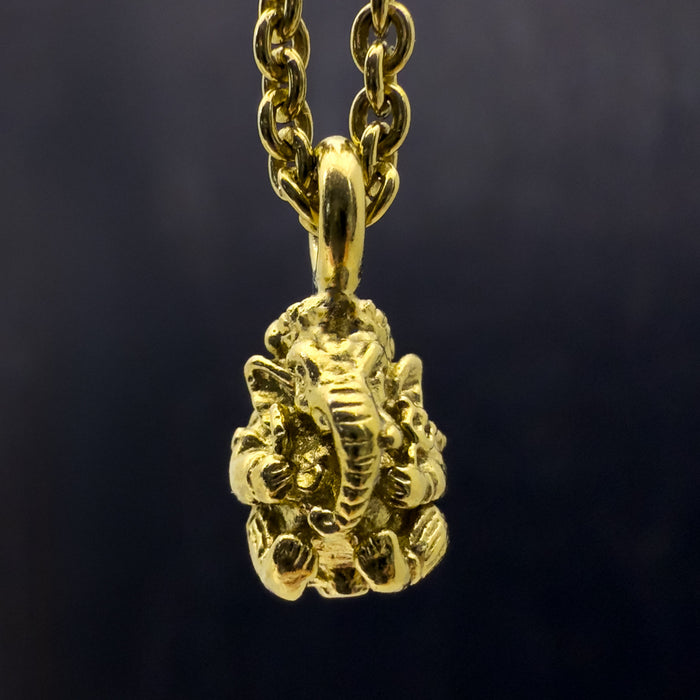 Tiny Ganesha Gold Necklace