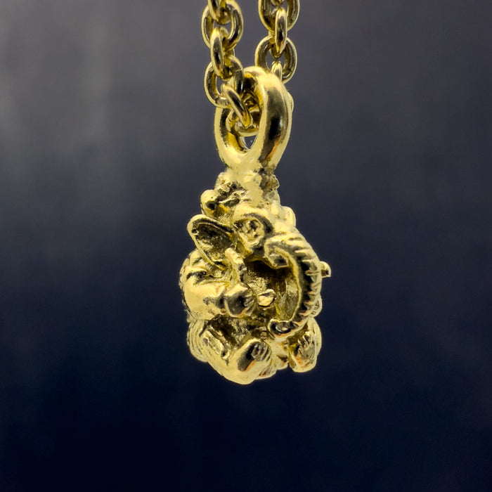 Tiny Ganesha Gold Necklace