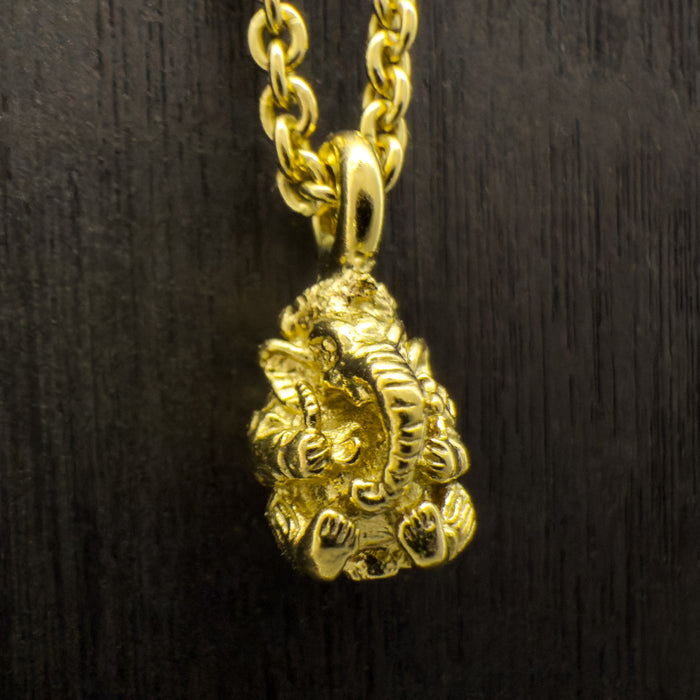 Tiny Ganesha Gold Necklace