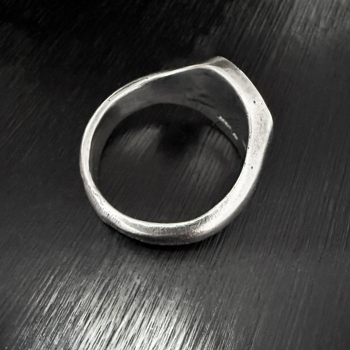 London Rough Silver Signet Ring