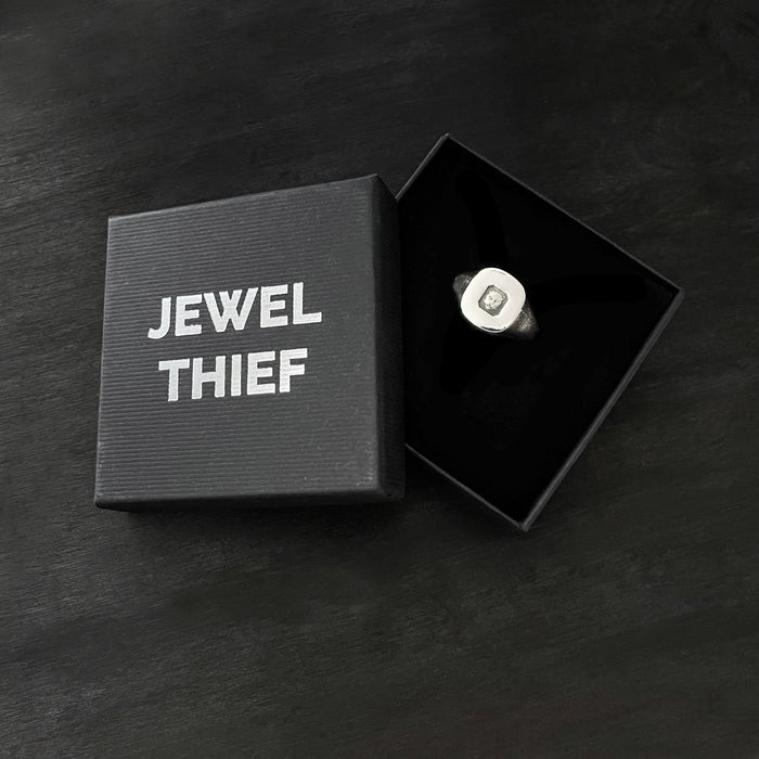 London Rough Silver Signet Ring