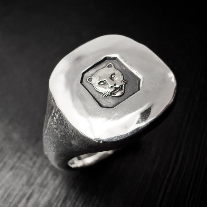 London Rough Silver Signet Ring