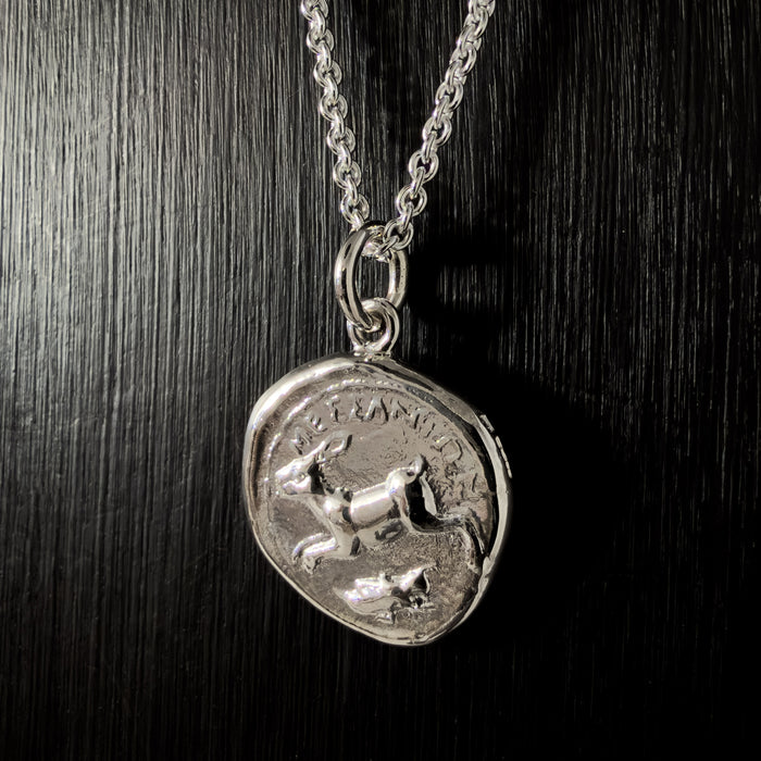 Sterling Silver Octopus Coin Pendant