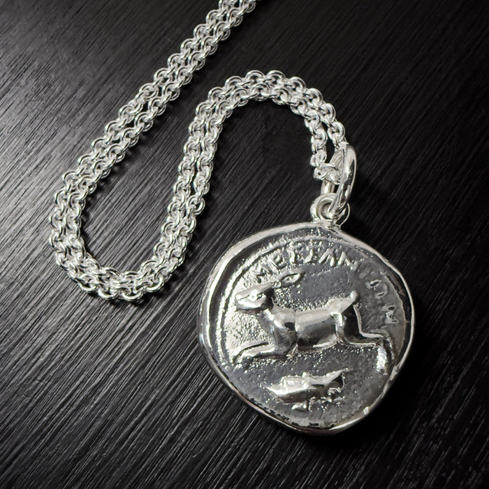 Sterling Silver Octopus Coin Pendant