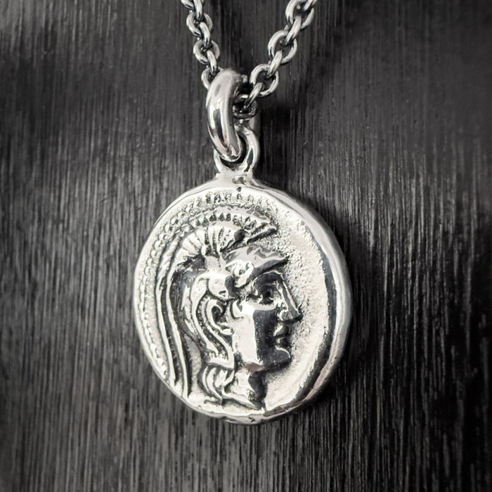 Silver Owl of Athena Pendant