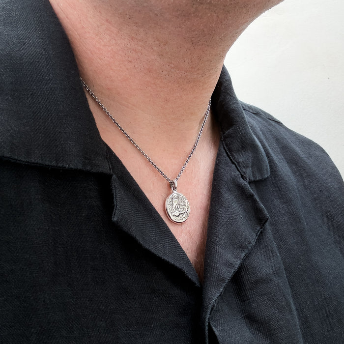 Silver Owl of Athena Pendant
