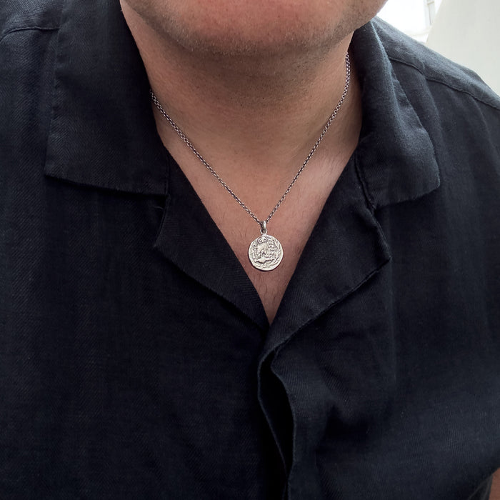 Silver Owl of Athena Pendant