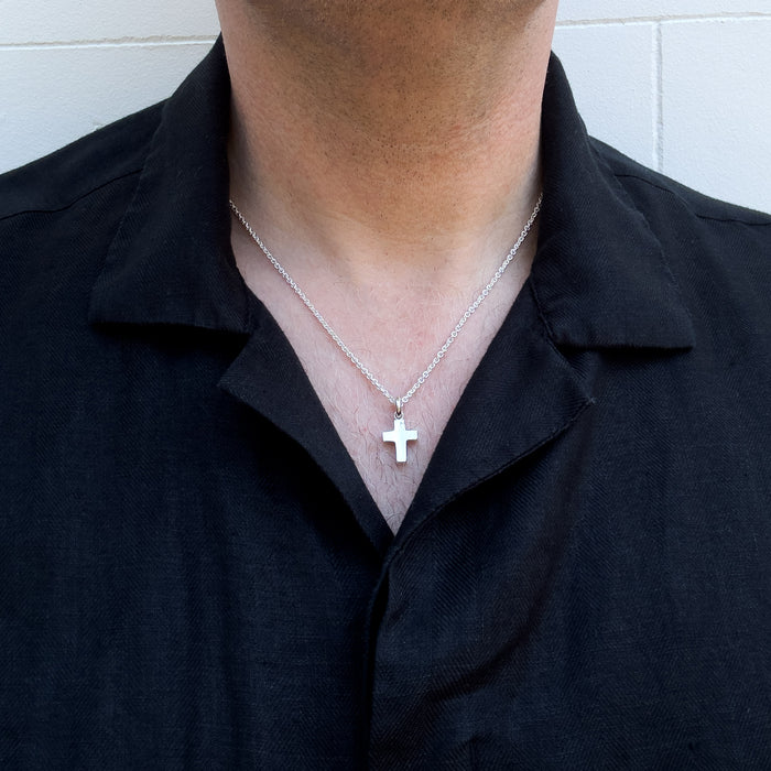 Tiny Sterling Silver Cross Pendant