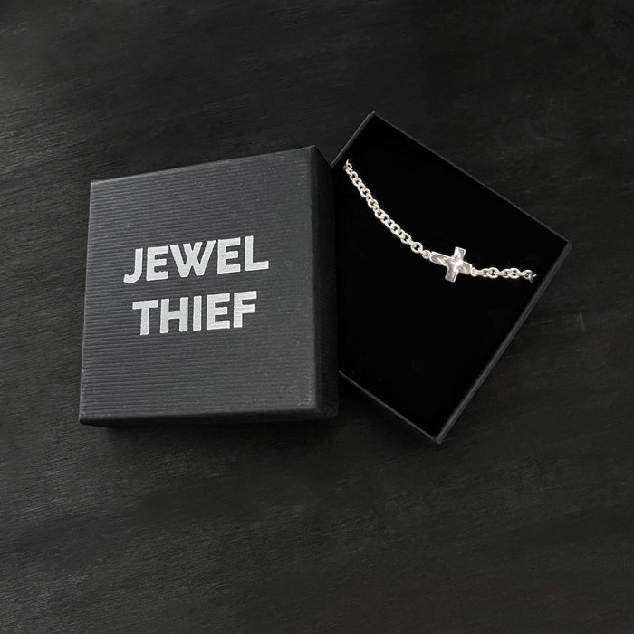 Sterling Silver Chubby Cross Bracelet