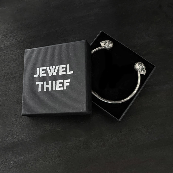 Sterling Silver Skull Cuff Bracelet