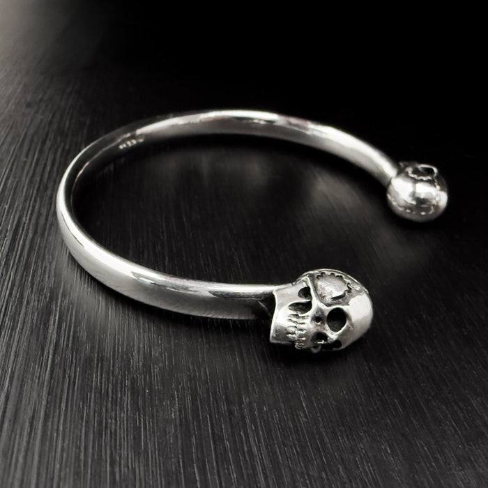 Sterling Silver Skull Cuff Bracelet