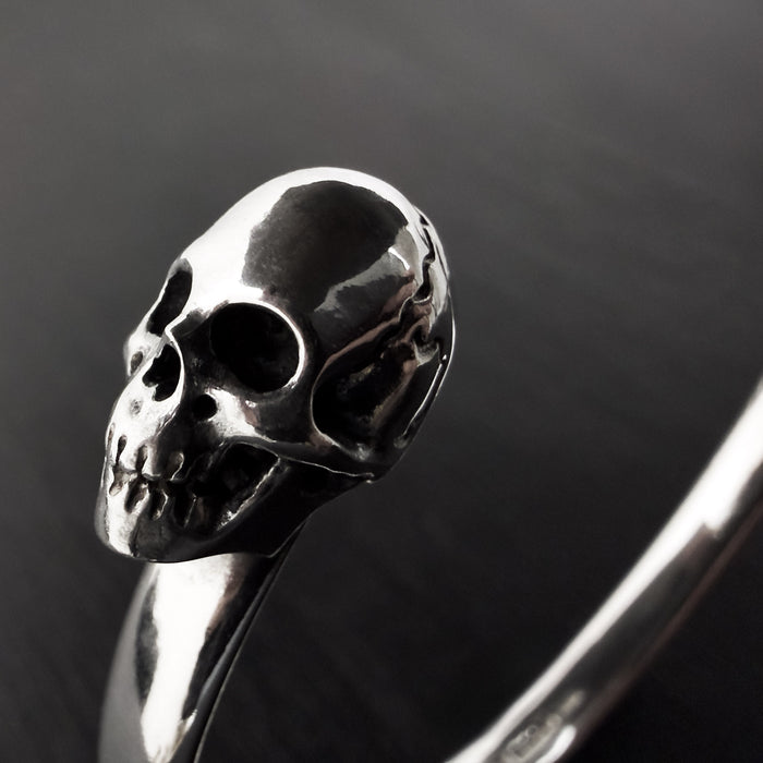 Sterling Silver Skull Cuff Bracelet