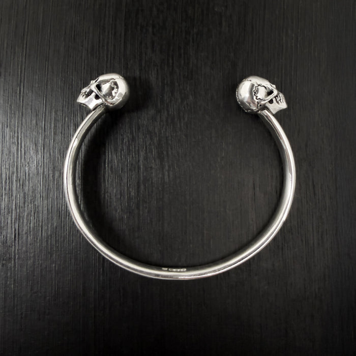 Sterling Silver Skull Cuff Bracelet