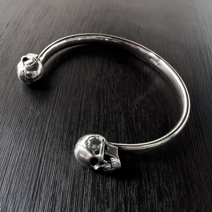 Sterling Silver Skull Cuff Bracelet