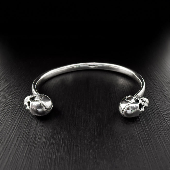 Sterling Silver Skull Cuff Bracelet