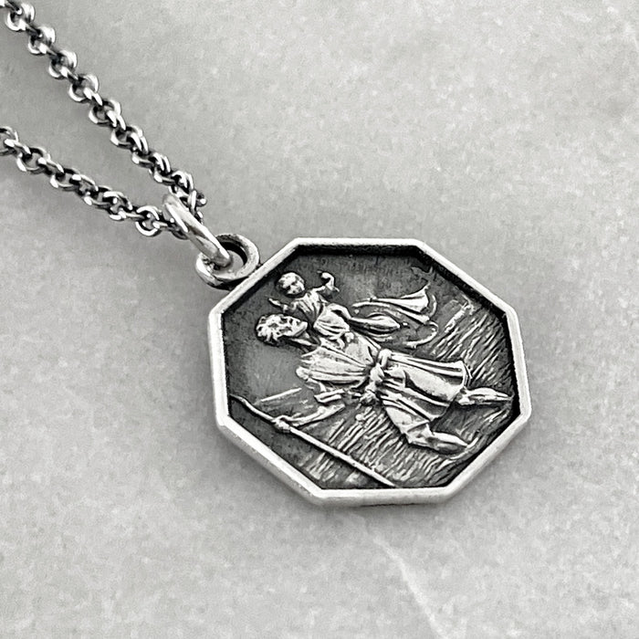 St. Christopher Necklace Silver