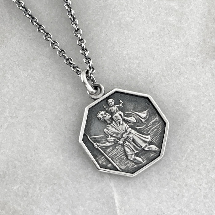 St. Christopher Necklace Silver