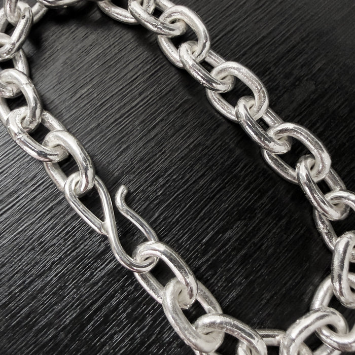 Heavy Handmade Sterling Silver Link Bracelet