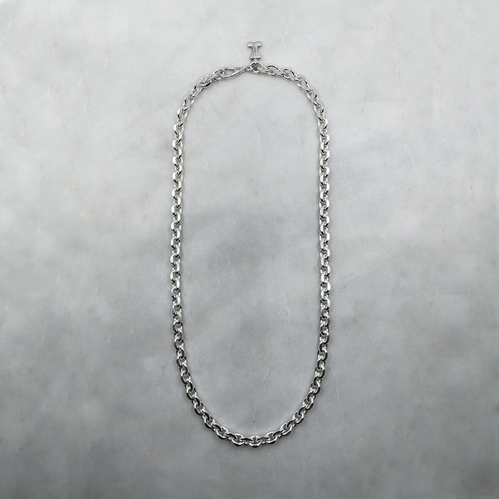 Jewel Thief Logo Silver Edge Chain