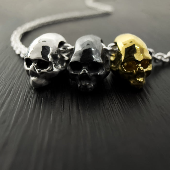 Three Skull Necklace