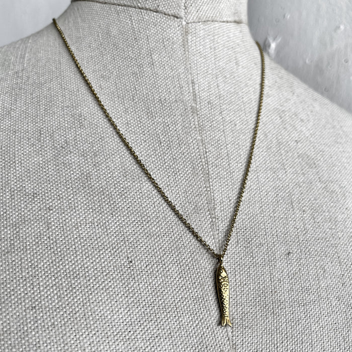 Gold plated silver Fish Necklace