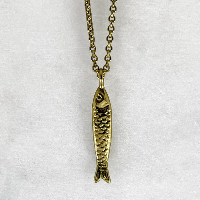 Gold plated silver Fish Necklace