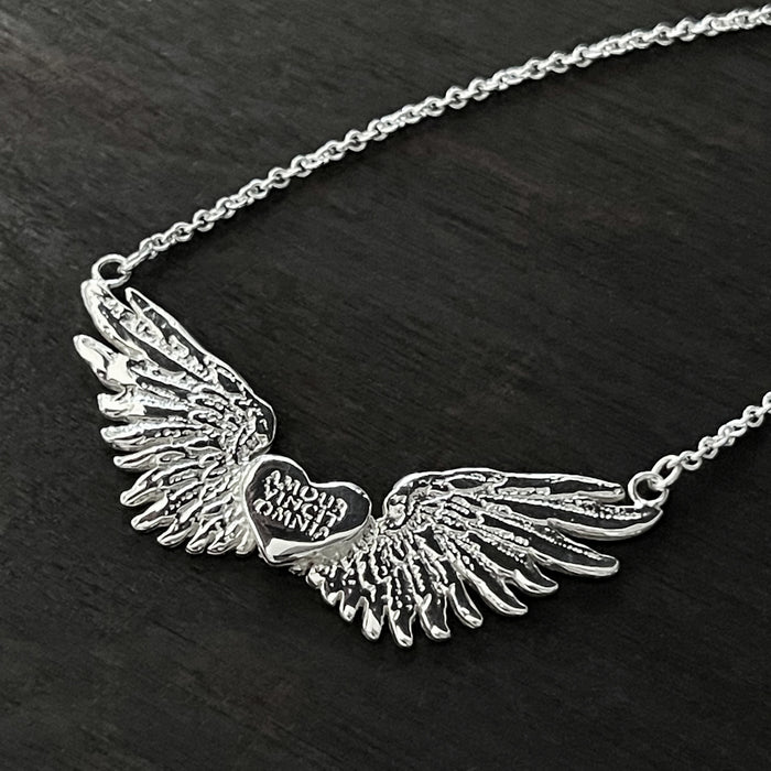 Angel Wings Heart Necklace