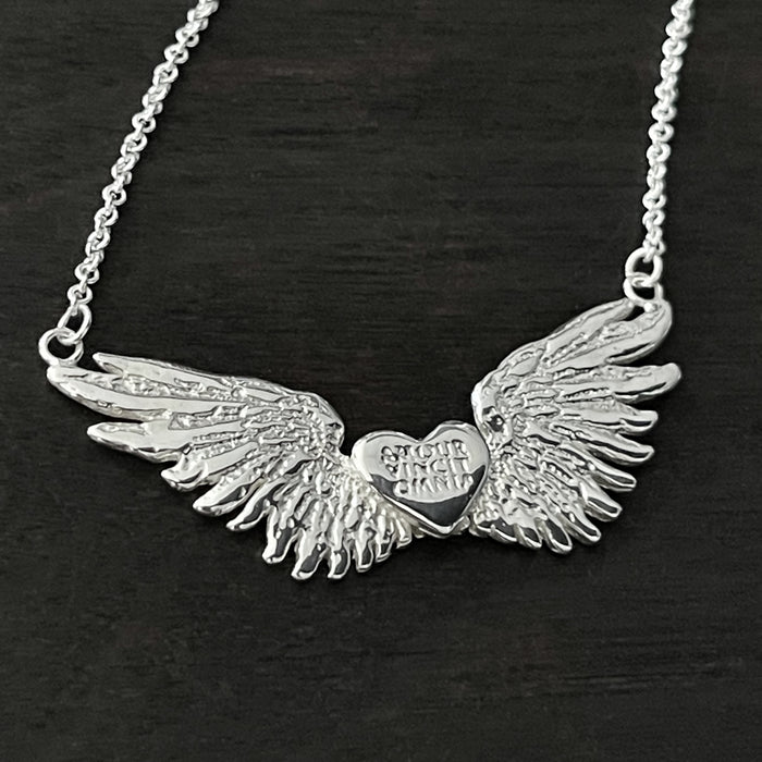 Angel Wings Heart Necklace