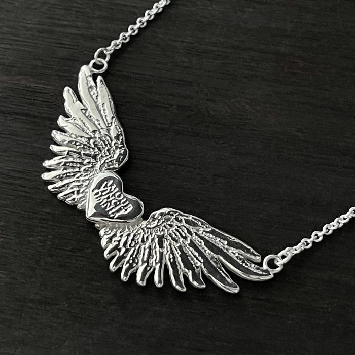 Angel Wings Heart Necklace