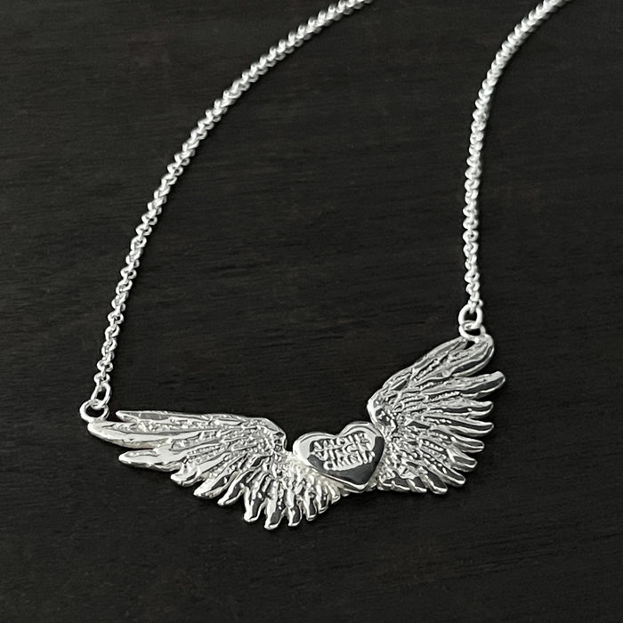 Angel Wings Heart Necklace