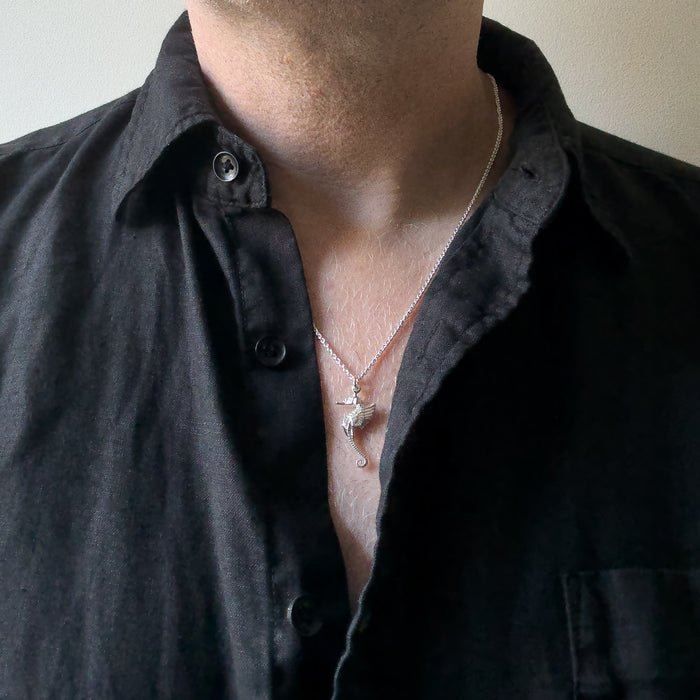 Winged Seahorse Necklace