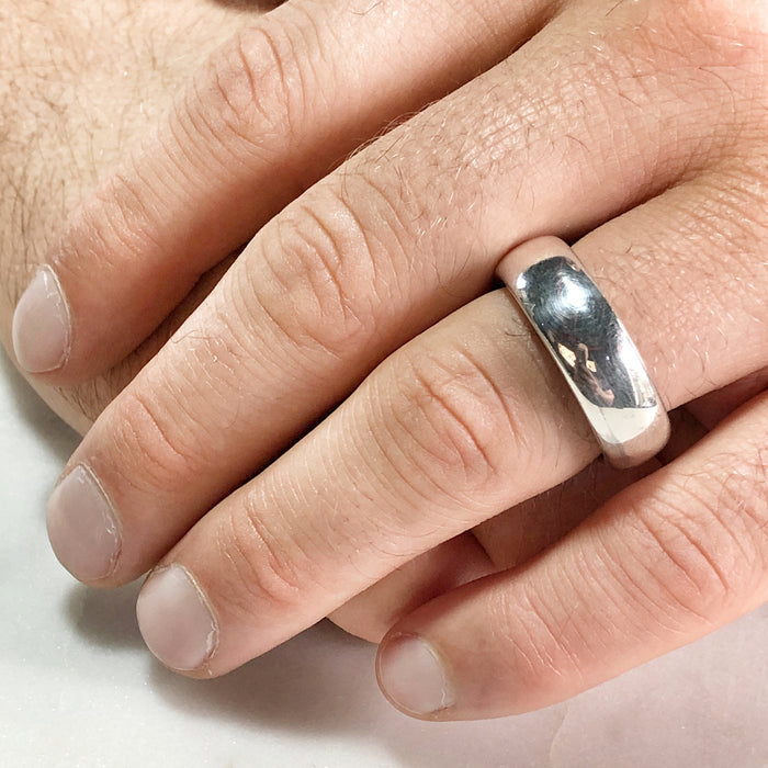 7.9mm Polished Silver Band