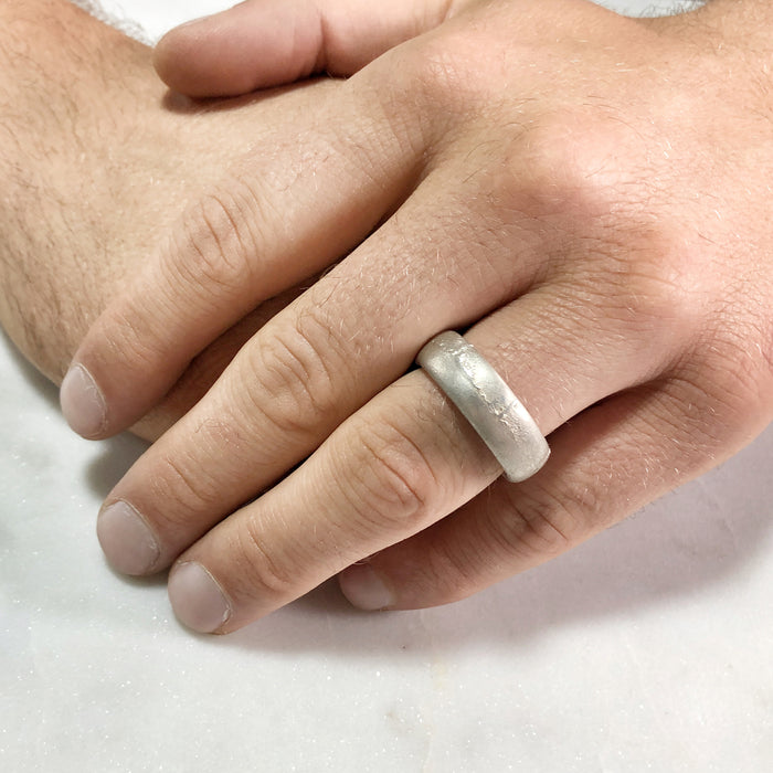 7.9mm Polished Silver Band
